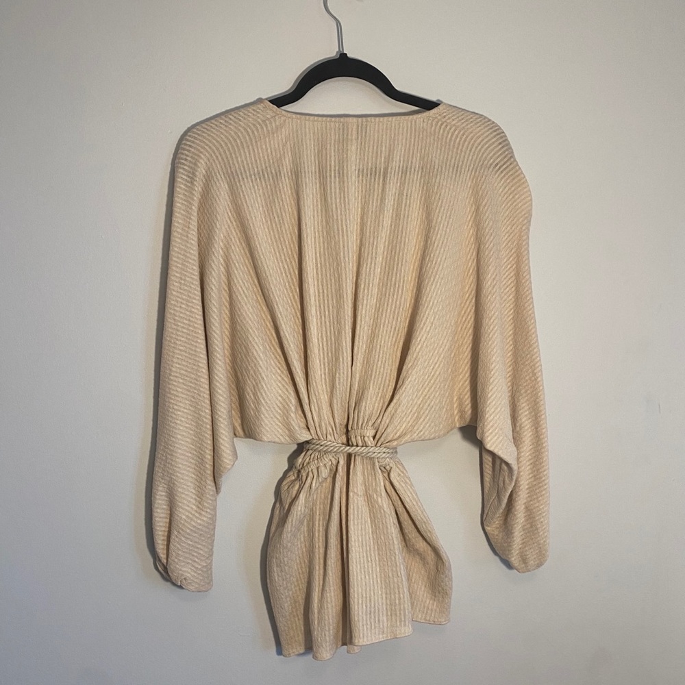 Textured Wrap Top - Picture 2 of 2